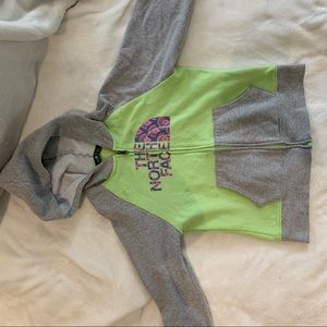 Girls north face sweatshirt zip hoodie